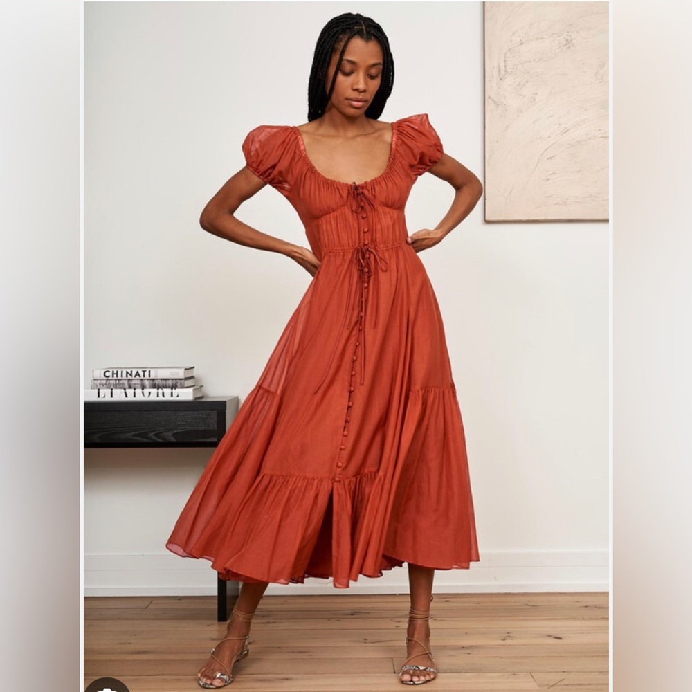 La Ligne Josie burnt orange dress, size S, NWT